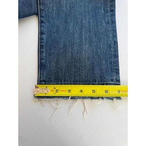 Point Sur Denim Jeans Womens 29 Ripped Button Fly Cropped Raw Hem Made in USA - Picture 10 of 15